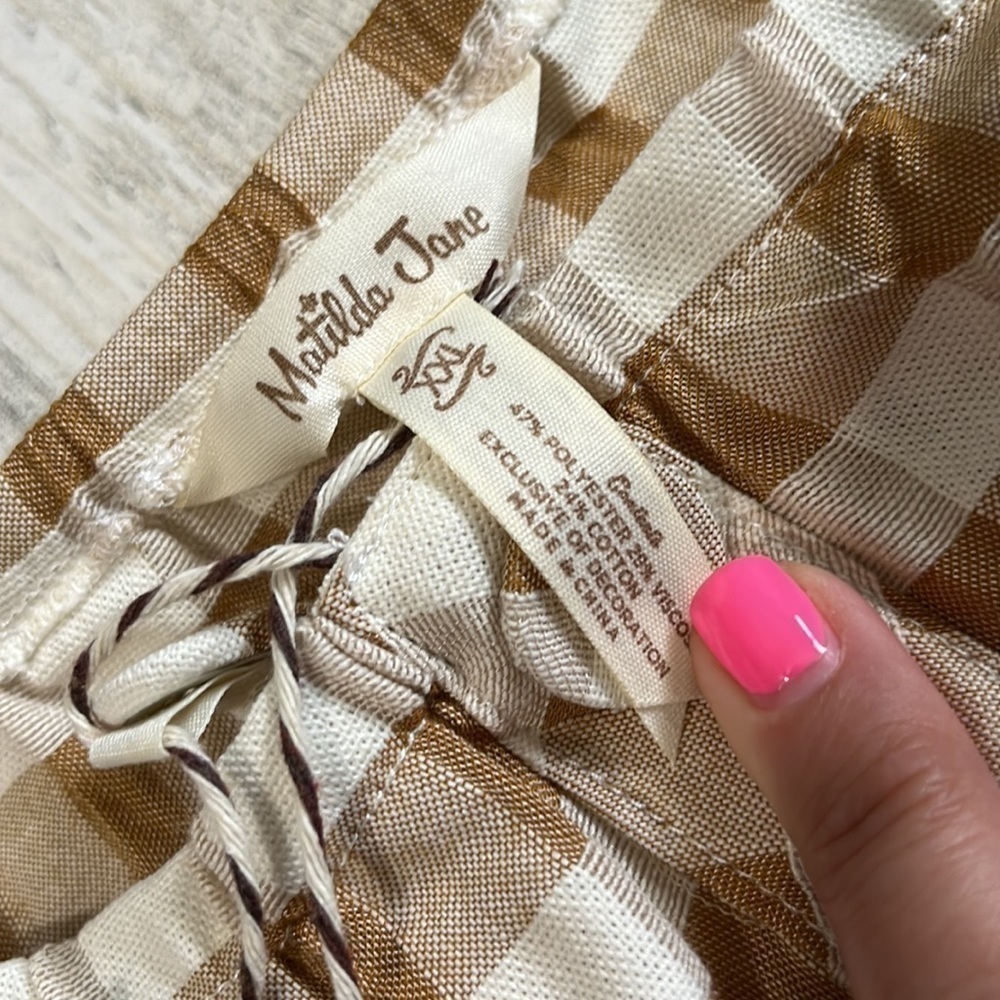 Matilda Jane Annabelle Plaid Off Shoulder Top Size XXL. NWT - Picture 7 of 11